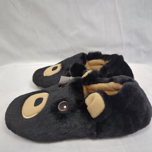 Land's End Bear Faux Fur Slippers - Picture 3 of 5